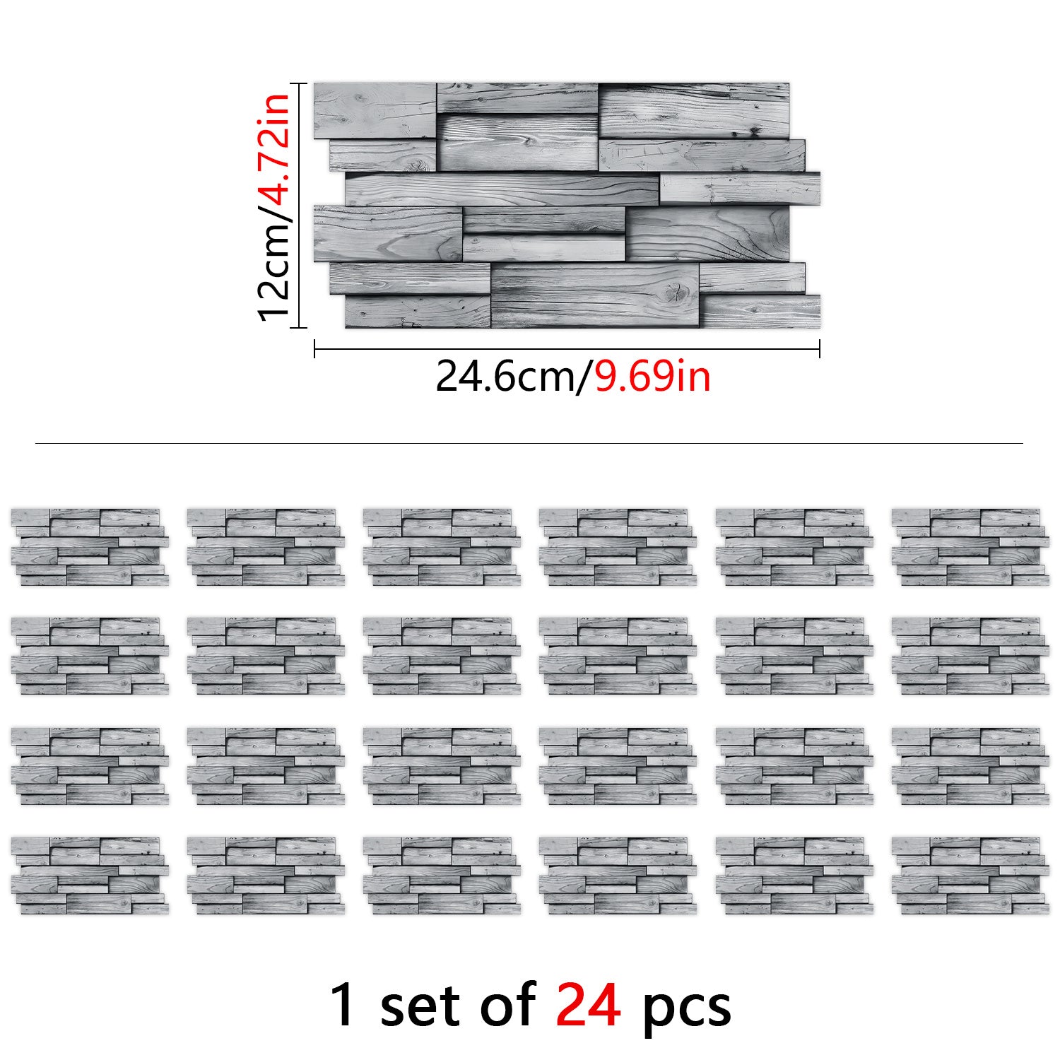 Peel And Stick Wood Grain Wallpaper Waterproof And Oil Proof Wall Tile Sticker Kitchen Backsplash Light Grey Bathroom Decoration And Accessories Wall Sticker