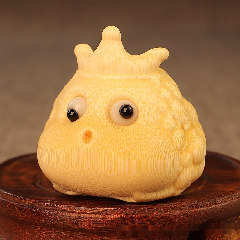 Solid Bamboo Bamboo Carving Crown Princess Toad Hand Pieces
